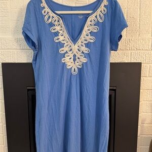 Lilly Pulitzer Brewster Dress in Bay Blue XL EUC
